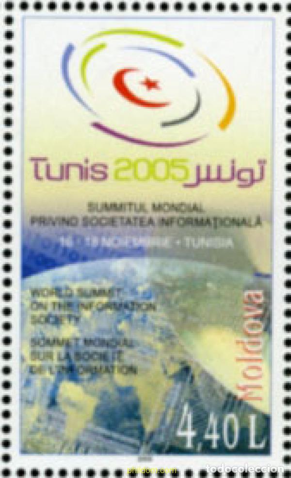 Sellos: 186048 MNH MOLDAVIA 2005 CUMBRE MUNDIAL DE LA SOCIEDAD DE LA INFORMACION