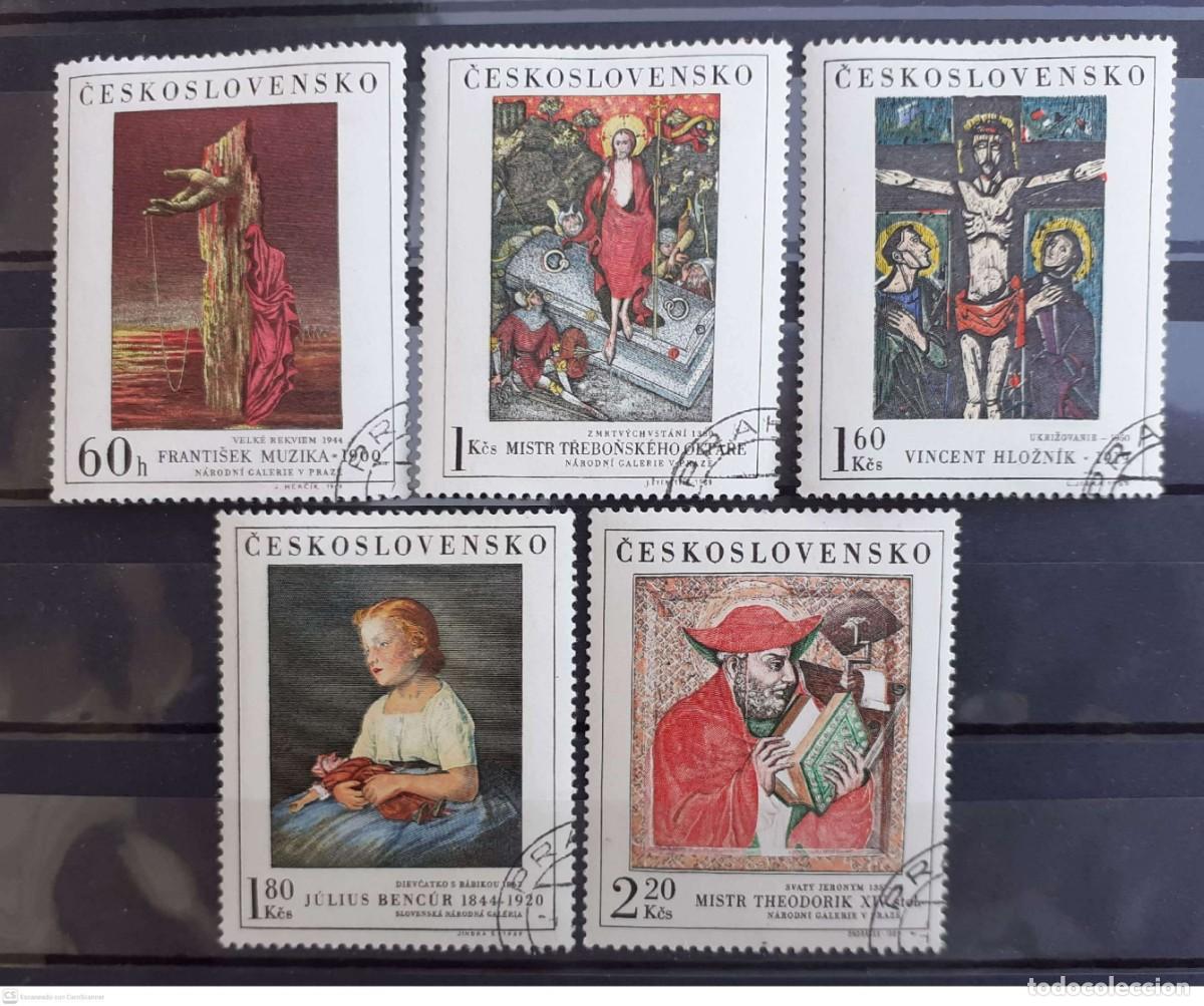 Sellos: CHECOSLOVAQUIA n&ordm; 1756/60&ordm; Pinturas de museos nacionales. Serie completa
