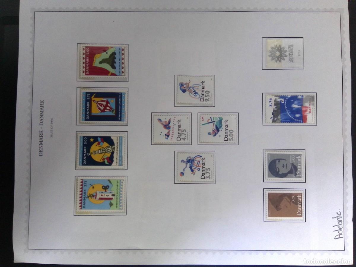 Sellos: KV)1996 DENMARK, ALBUM SHEET TITLED DENMARK - DANMARK ISSUES OF 1996 HOLDING 11 MINT MOUNTED STAMPS,