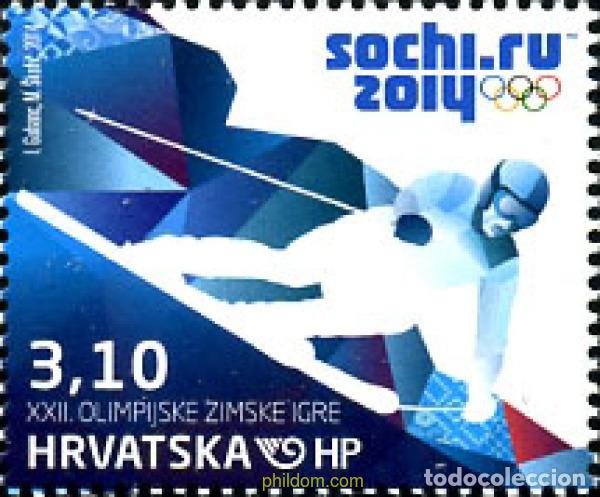 Sellos: 315594 MNH CROACIA 2014 22 JUEGOS OLIMPICOS DE INVIERNO SOCHI 2014