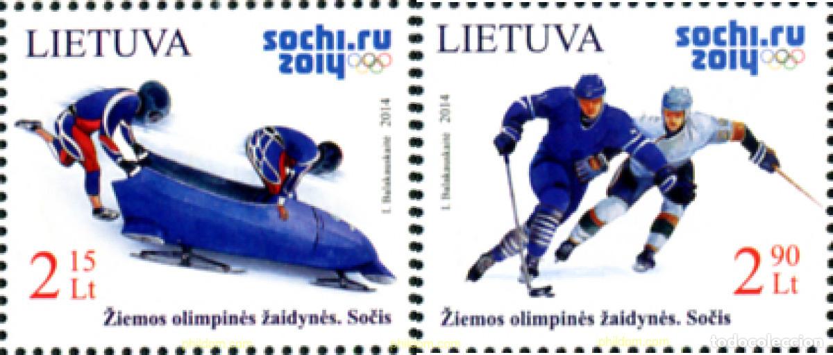Sellos: 313620 MNH LITUANIA 2014 22 JUEGOS OLIMPICOS DE INVIERNO SOCHI 2014