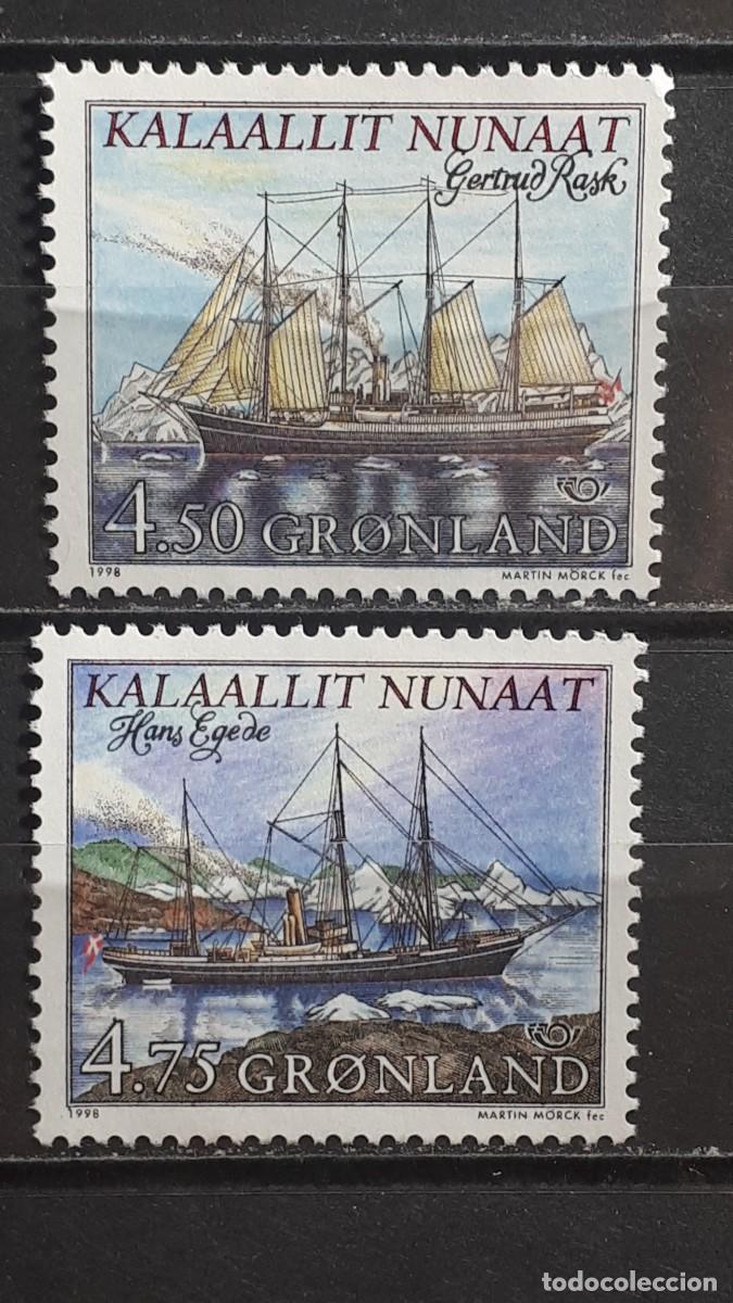 Sellos: GROENLANDIA. BARCOS. A&Ntilde;O 1998. **. YVERT 306/7
