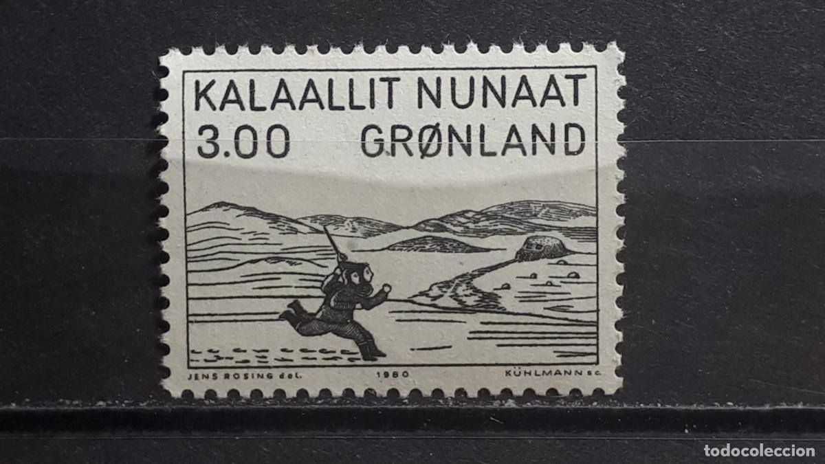 Sellos: GROENLANDIA. A&Ntilde;O 1980. **. YVERT 112