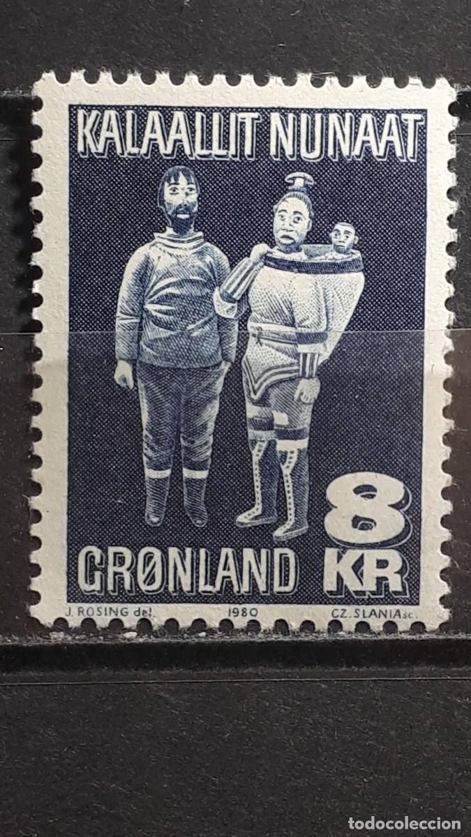 Sellos: GROENLANDIA. A&Ntilde;O 1980. **. YVERT 107