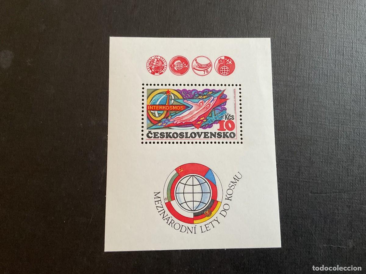Sellos: CHECOSLOVAQUIA N&ordm; YVERT HB 47*** A&Ntilde;O 1980. INTERCOSMOS. INVESTIGACIONES ESPACIALES CON LA URSS