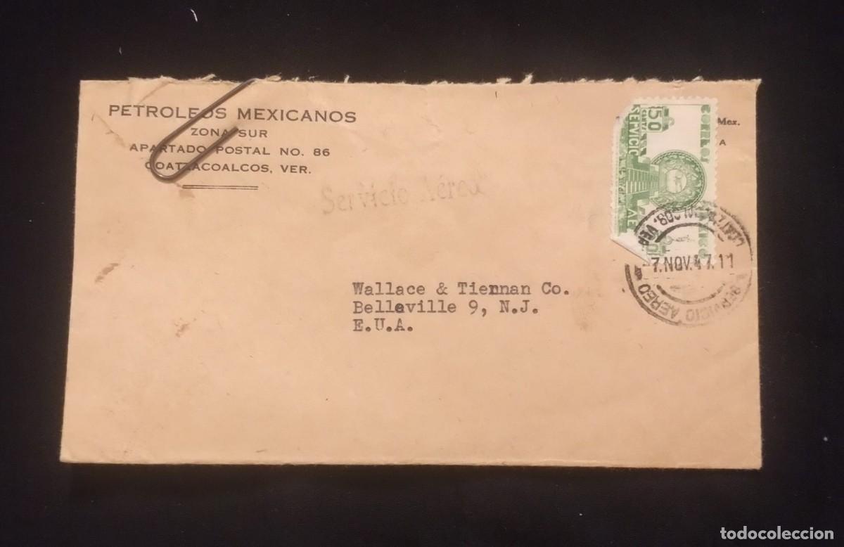 Sellos: TS) 1947 BERMUDA,OIL, AIRMAIL, COVER SENT FROM COATZACOALCOS TO NEW JERSEY, USA, VF.