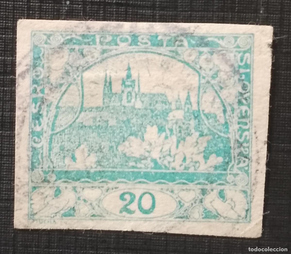 Sellos: CESKO, CHEQUIA - SLOVENSKA, ESLOVQUIA - V/F 20 - A&Ntilde;O 1918-1925 - HRADKANY, DISTRITO DE PRAGA.