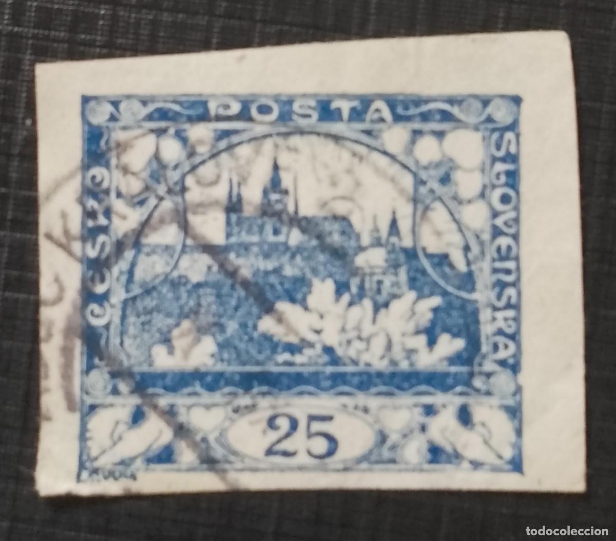 Sellos: CESKO, CHEQUIA - SLOVENSKA, ESLOVQUIA - V/F 25 - A&Ntilde;O 1918-1925 - HRADKANY, DISTRITO DE PRAGA.
