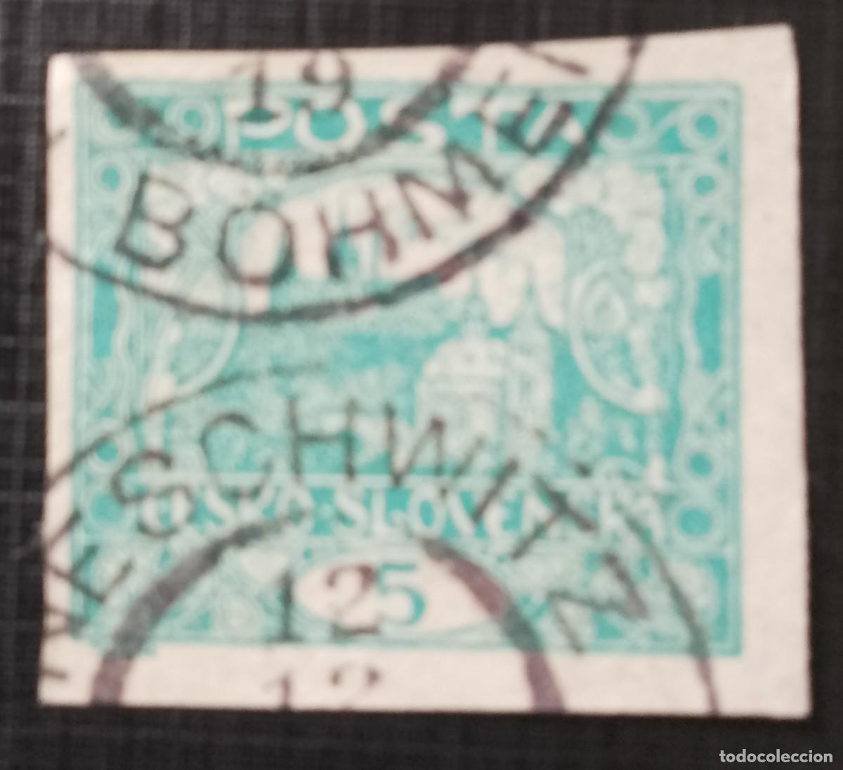 Sellos: CESKO, CHEQUIA - SLOVENSKA, ESLOVQUIA - V/F 5 - A&Ntilde;O 1918-1925 - HRADKANY, DISTRITO DE PRAGA.