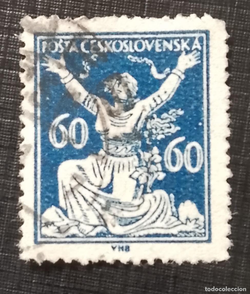 Sellos: CHECOSLOVAQUIA - V/F 60 - A&Ntilde;O 1920.1925 - ROMPER CADENAS.