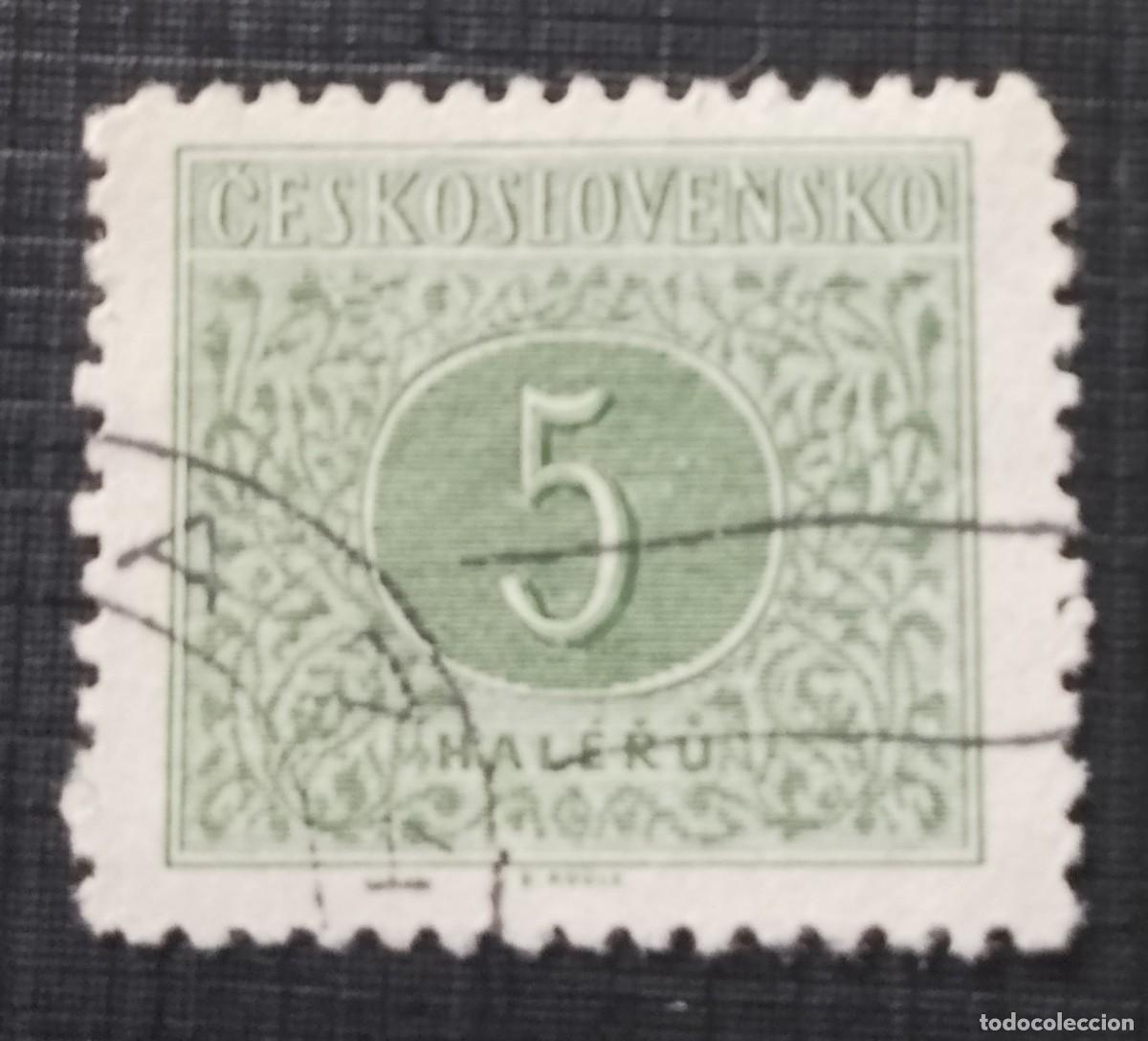 Sellos: CHECOSLOVAQUIA - V/F 5 HALERU - NUMERAL