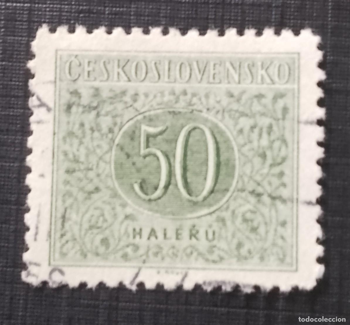 Sellos: CHECOSLOVAQUIA - V/F 50 HALERU - NUMERAL