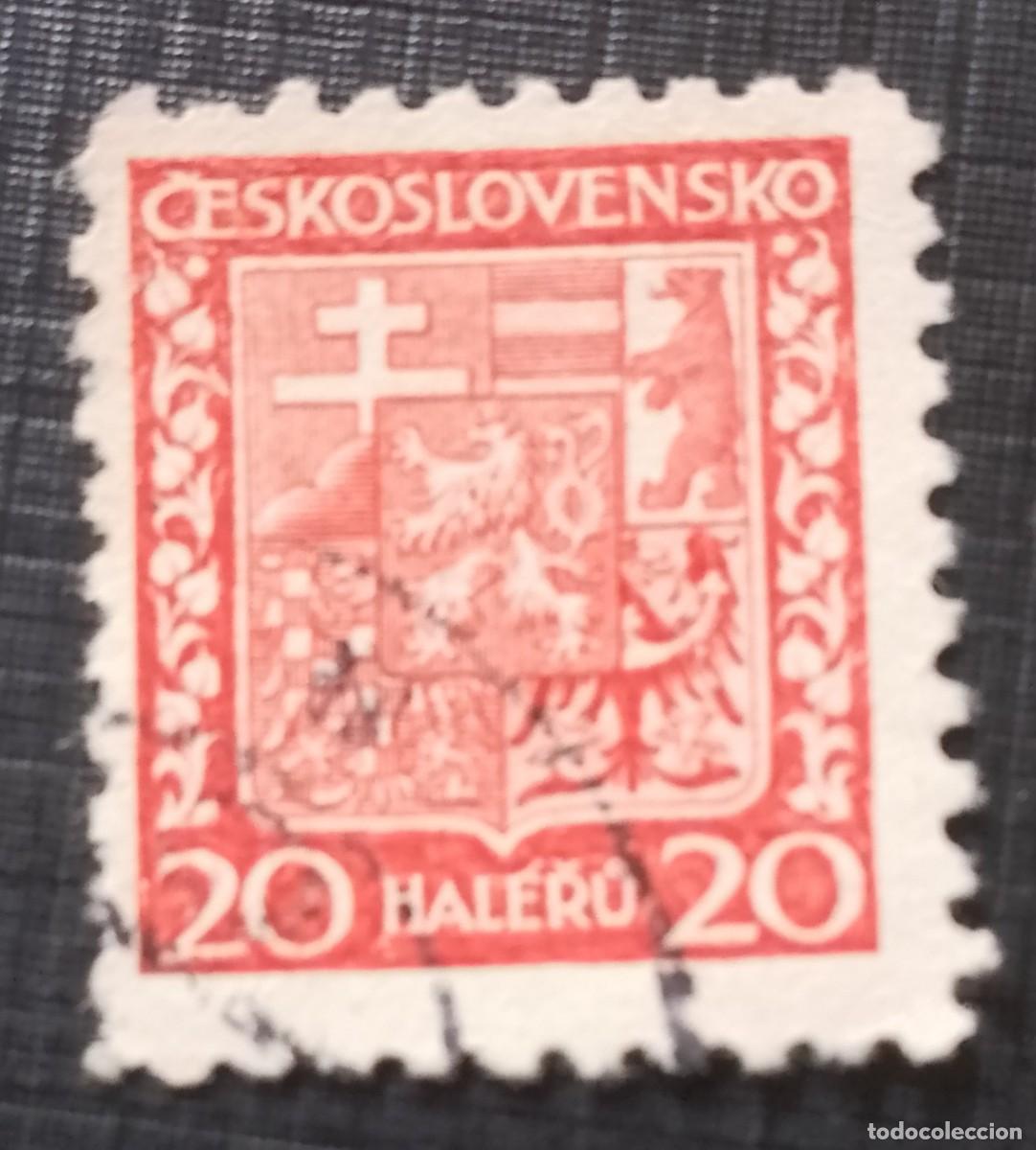 Sellos: CHECOSLOVAQUIA - V/F 20 HALERU - ESCUDO