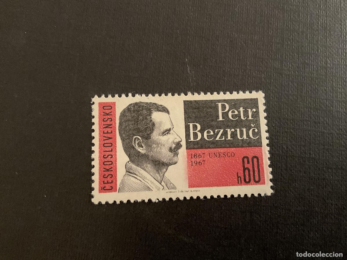 Sellos: CHECOSLOVAQUIA N&ordm; YVERT 1577*** A&Ntilde;O 1967. CENTENARIO NACIMIENTO ESCRITOR CHECO PETR BEZRUC