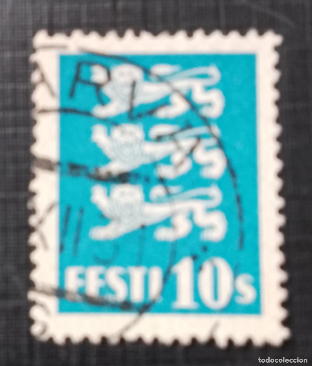 Sellos: ESTONIA, EESTI - V/F 10 - ESCUDO DE ARMAS