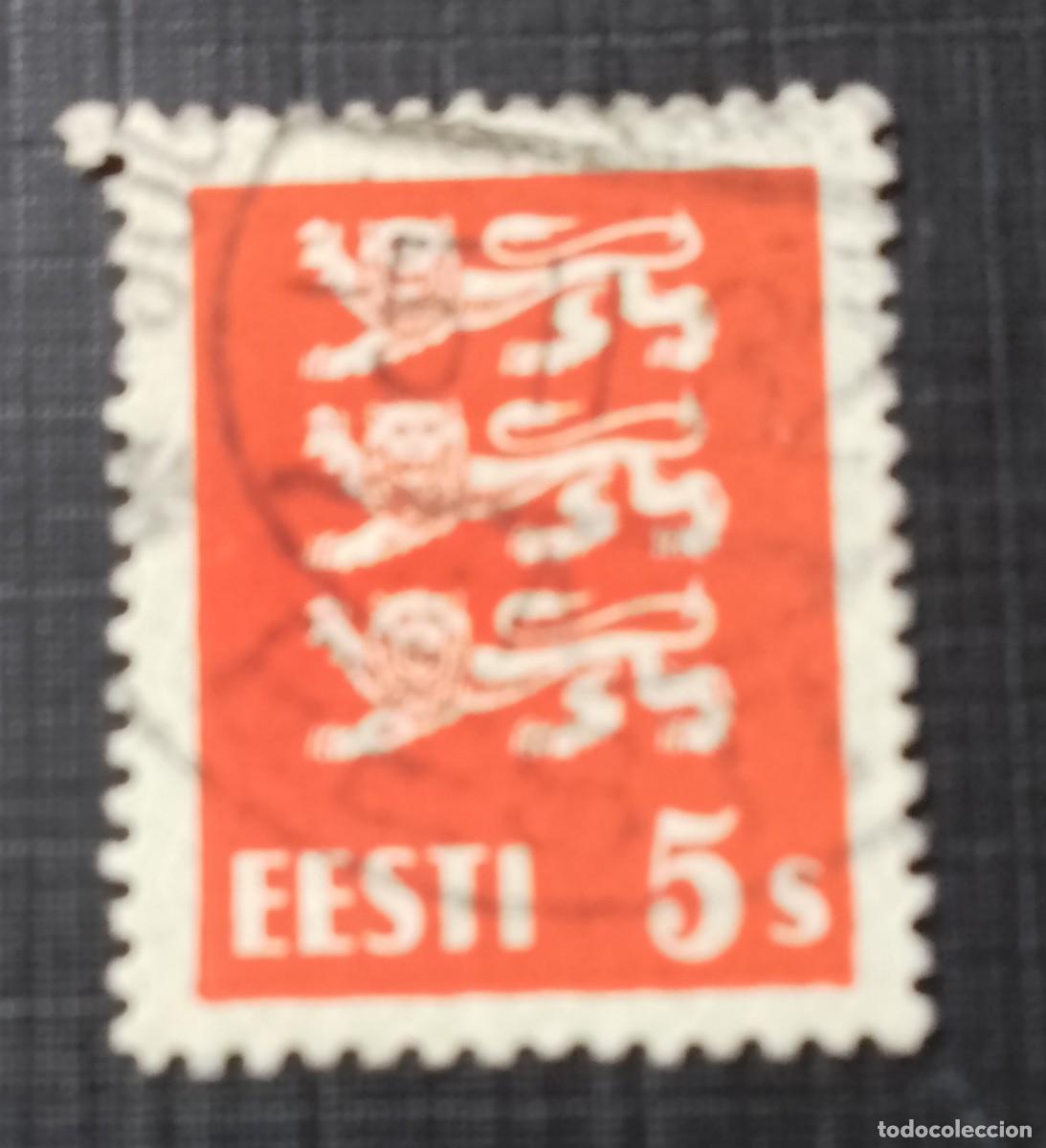 Sellos: ESTONIA, EESTI - V/F 5 - ESCUDO DE ARMAS
