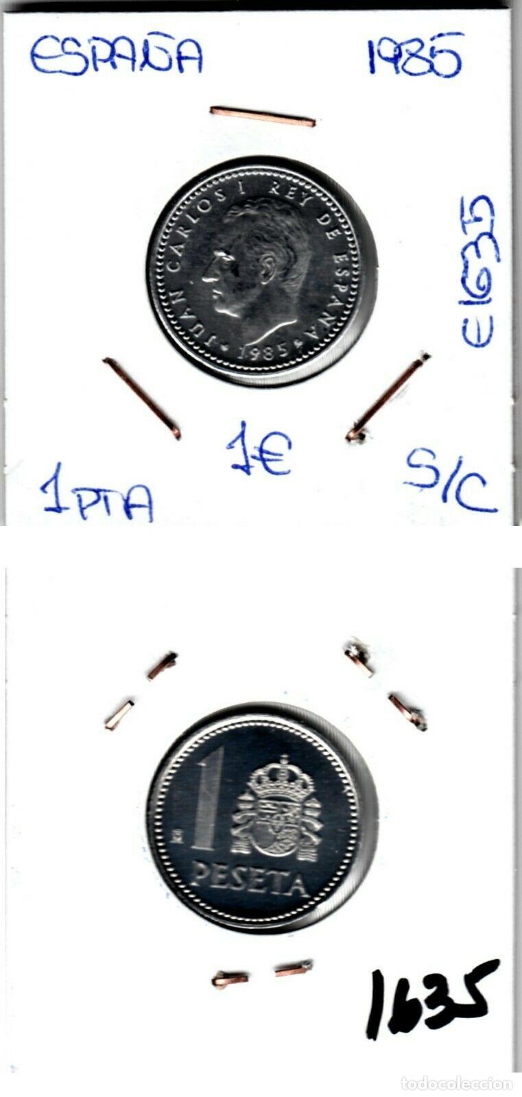 Sellos: E1635 MONEDA JUAN CARLOS 1 PESETA 1985