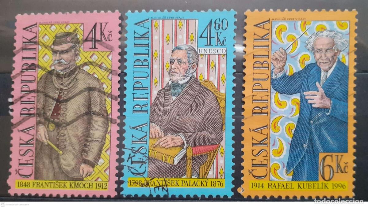Sellos: REP&Uacute;BLICA CHECA n&ordm; 182/184&ordm; Personalidades. Serie completa