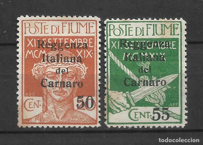 Sellos: fiume a&ntilde;o 1920 scott 115/116 * mh - 34/26