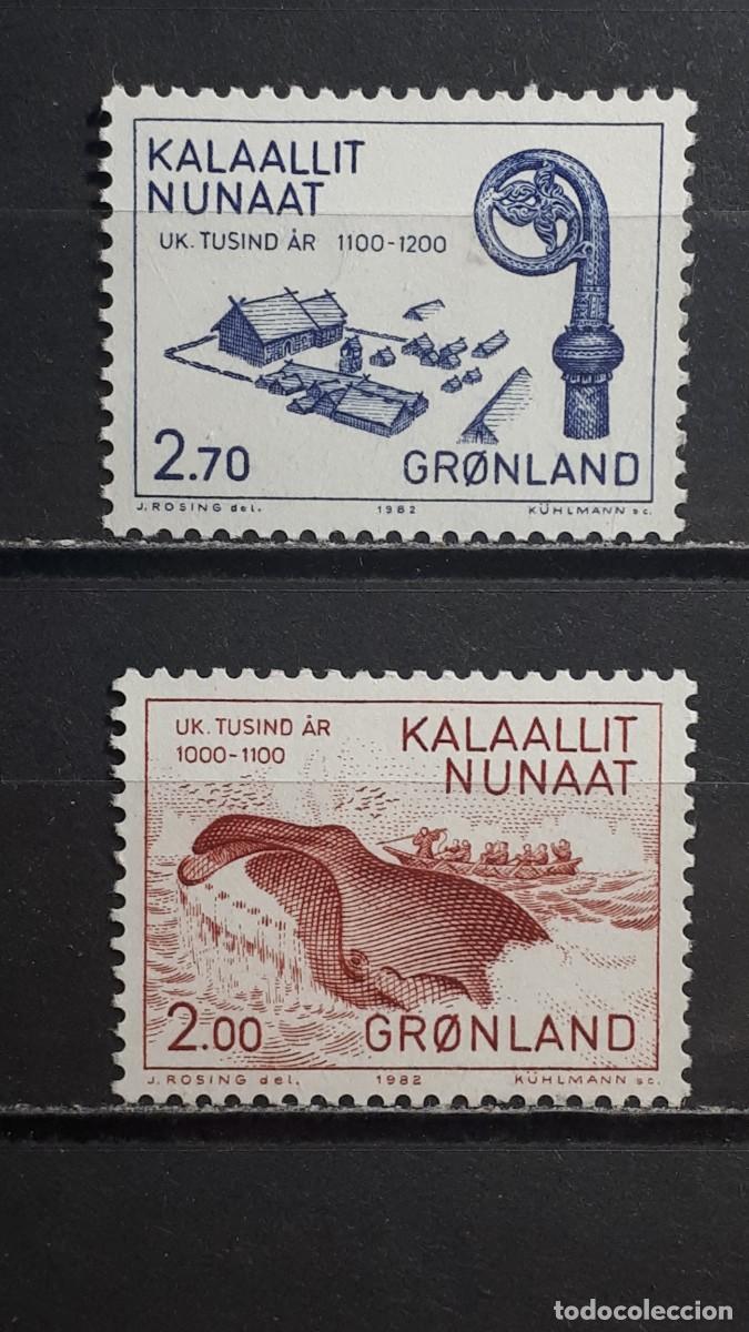 Sellos: GROENLANDIA. A&Ntilde;O 1982. **. YVERT 126/7