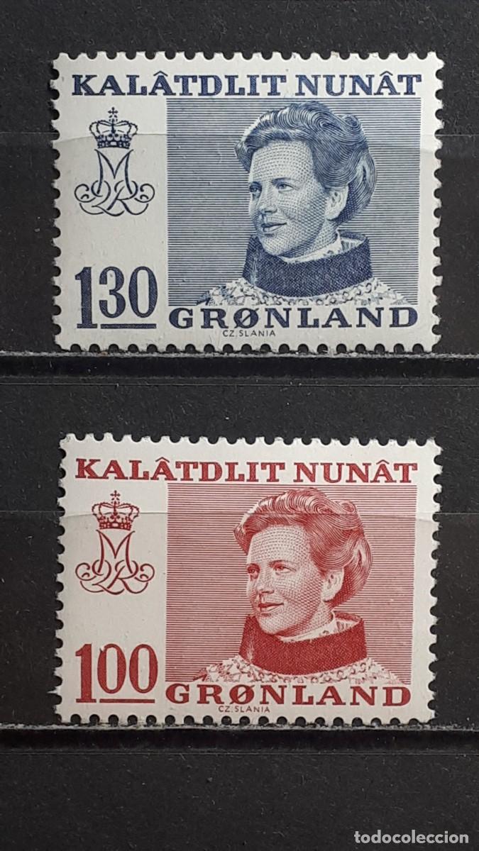 Sellos: GROENLANDIA. A&Ntilde;O 1977. **. YVERT 89/90