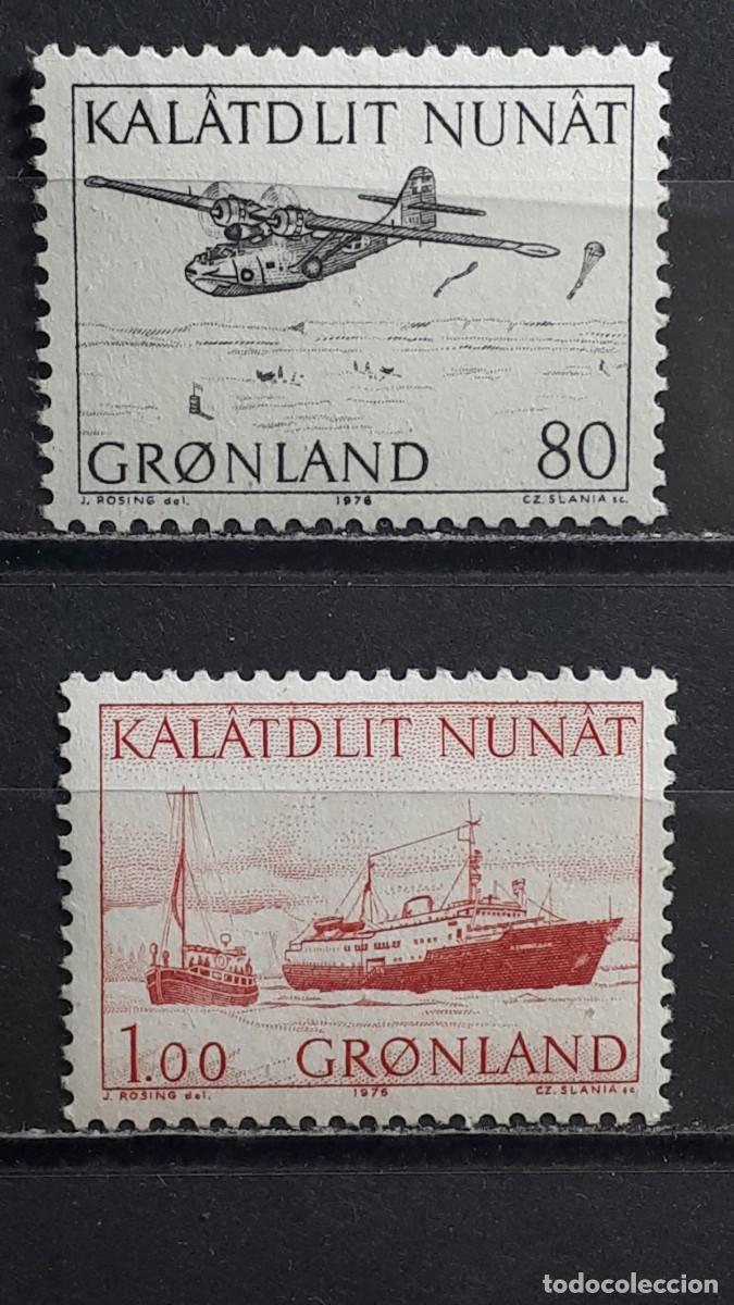 Sellos: GROENLANDIA. A&Ntilde;O 1976. **. YVERT 86/7