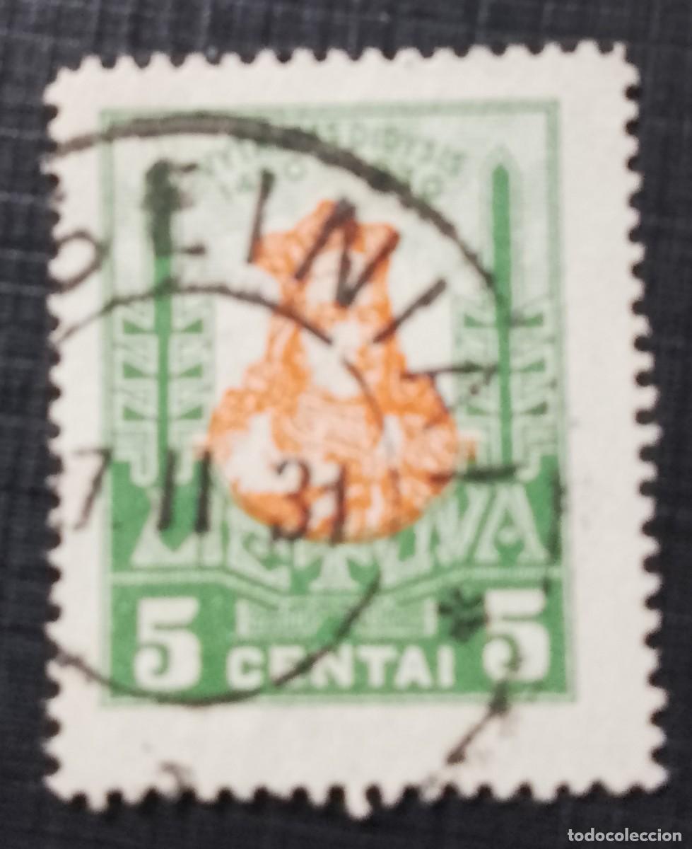 Sellos: LITUANIA, LIETUVA - V/F 5 CENTAI - GRAN DUQUE: VYTAUTAS DIDYSIS 1430.1930