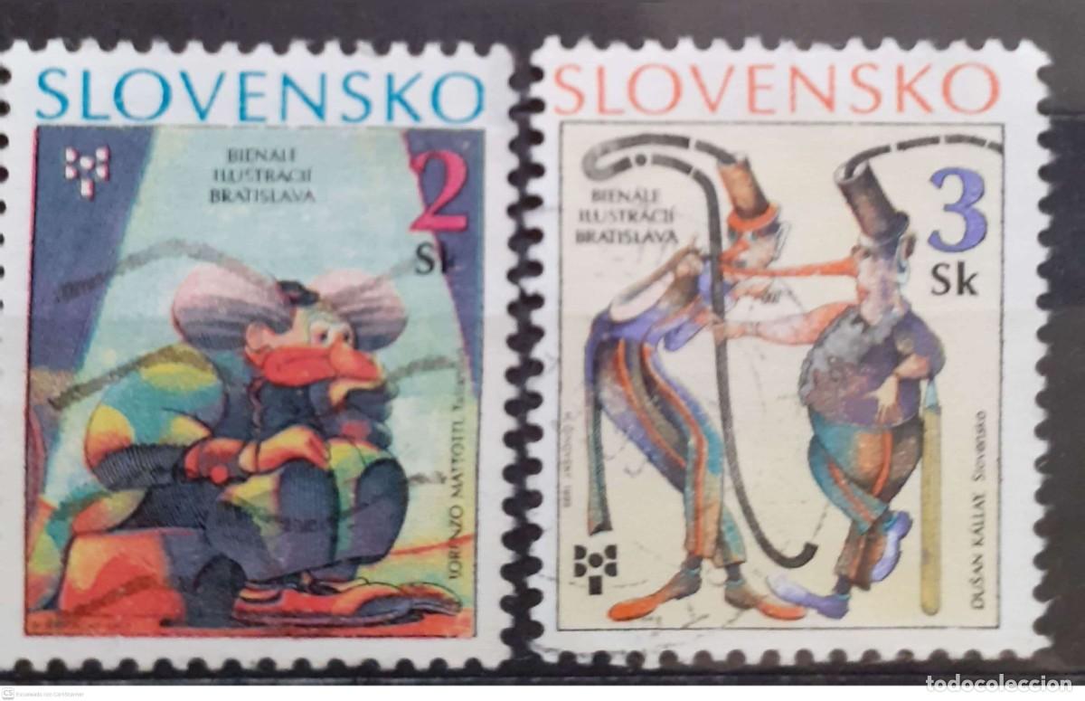 Sellos: ESLOVAQUIA n&ordm; 198/199&ordm; Bienal de la ilustraci&oacute;n de Bratislava. Serie completa