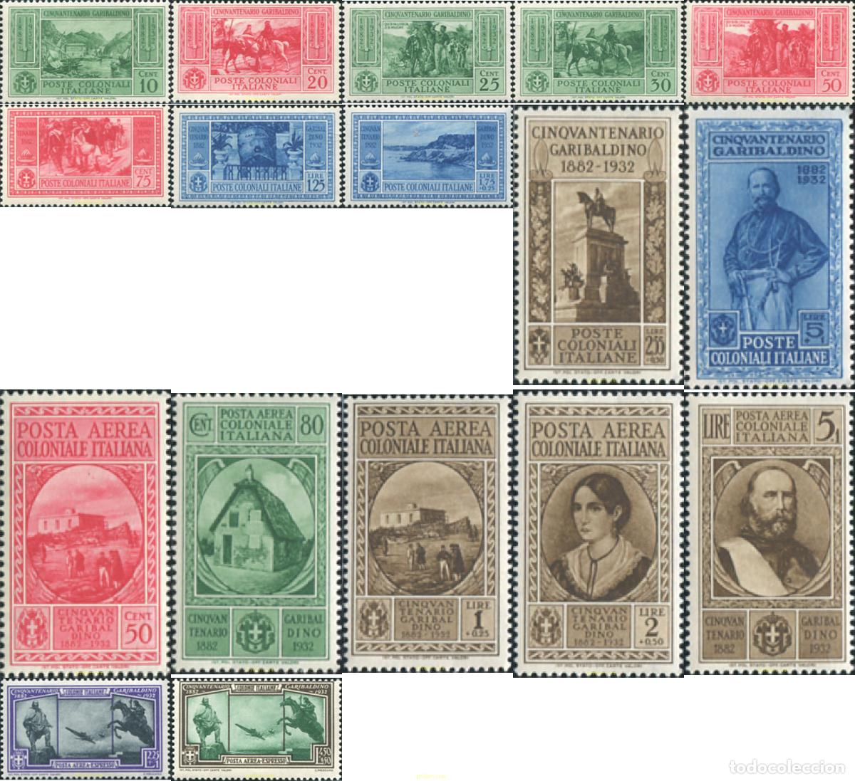 Sellos: 613316 MNH COLONIAS ITALIANAS 1932 SELLOS DE ITALIA 1932