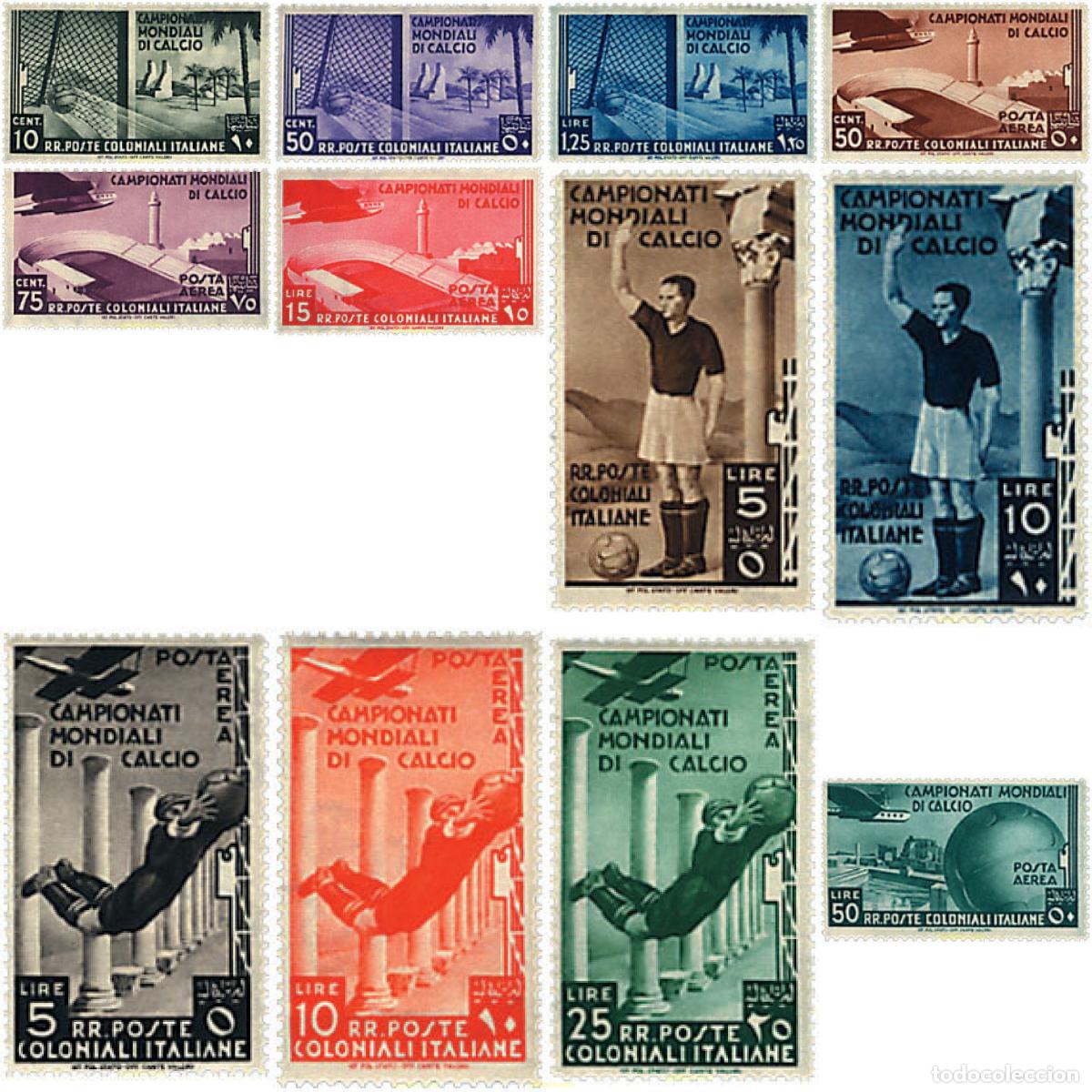 Sellos: 722450 HINGED COLONIAS ITALIANAS 1934 CAMPEONATO MUNDIAL DE FUTBOL