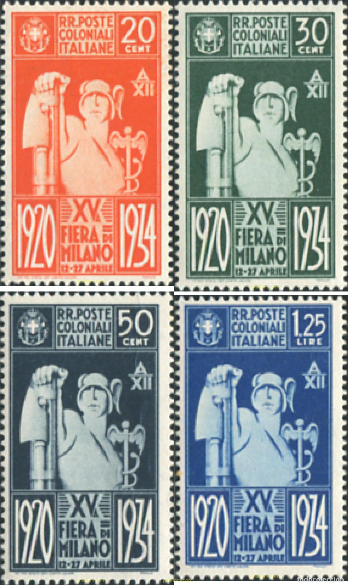 Sellos: 613320 MNH COLONIAS ITALIANAS 1934 15 FERIA DE MILAN