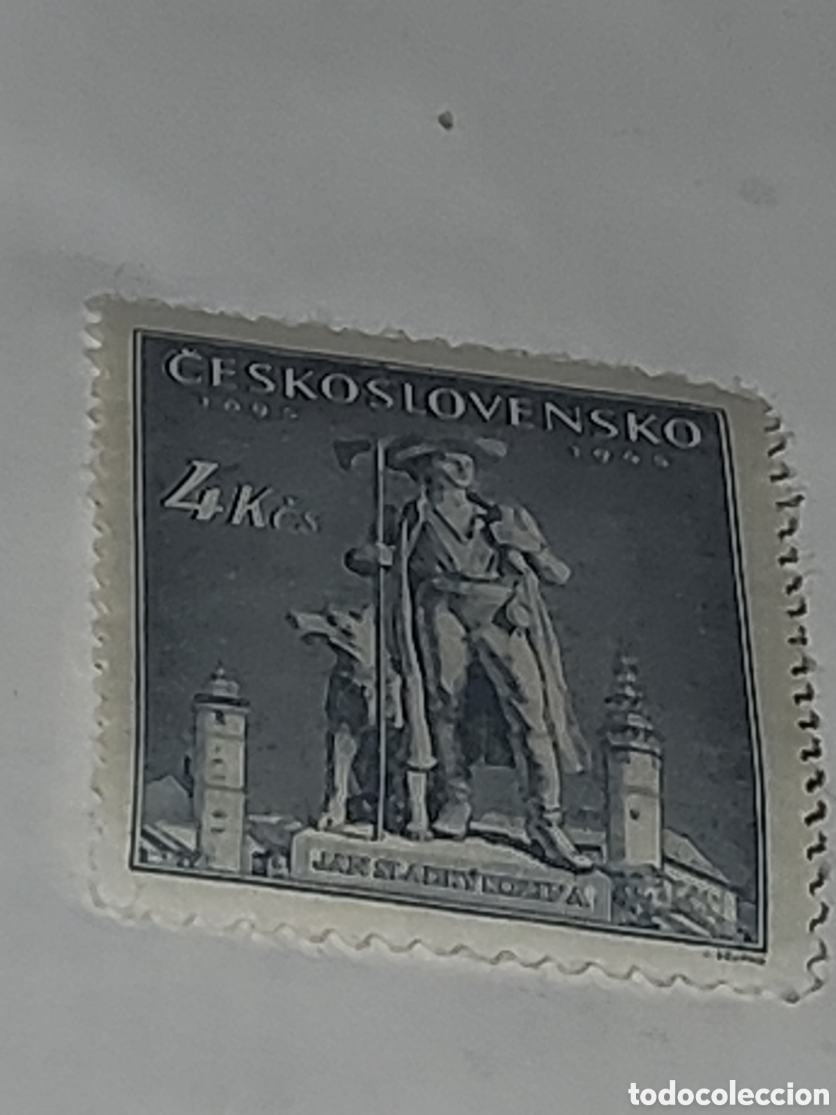 Sellos: Sello de Checoslovaquia Conmemora al l&iacute;der de la revuelta de los Chod Sladky Kozina 1945 usado