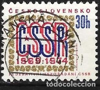 Sellos: Checoslovaquia 1974 - Mi 2179 - YT 2024 - La Constituci&oacute;n Federal