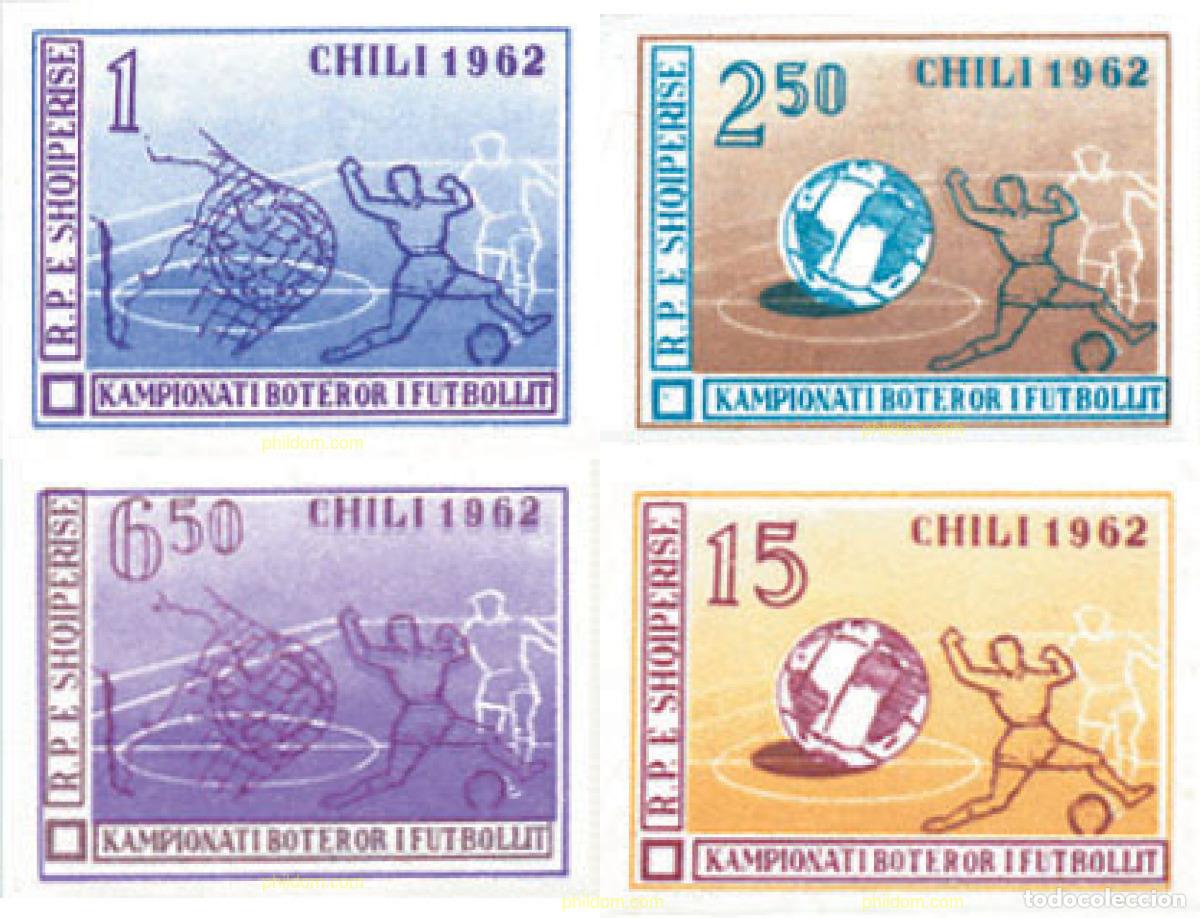 Sellos: 80371 MNH ALBANIA 1962 COPA DEL MUNDO DE FUTBOL. CHILE-62