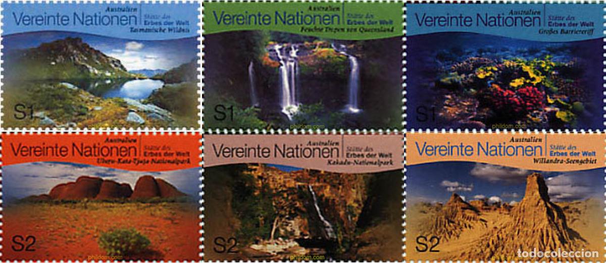 Sellos: 113008 MNH NACIONES UNIDAS. Viena 1999 PATRIMONIO MUNDIAL