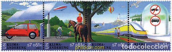 Sellos: 5487 MNH NACIONES UNIDAS. Viena 2001 CAMBIO CLIMATICO