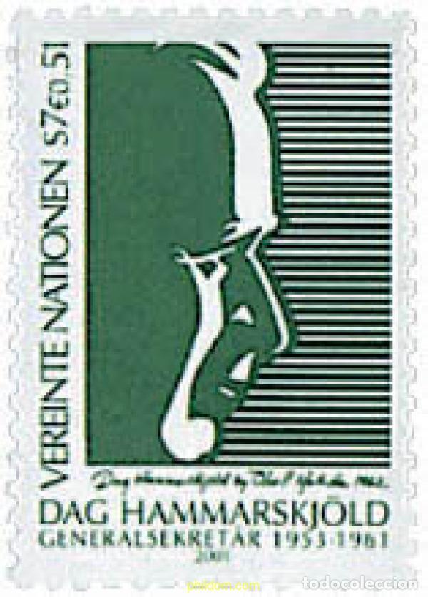 Sellos: 113031 MNH NACIONES UNIDAS. Viena 2001 40 ANIVERSARIO DE LA MUERTE DE DAG HAMMARSKJOLD