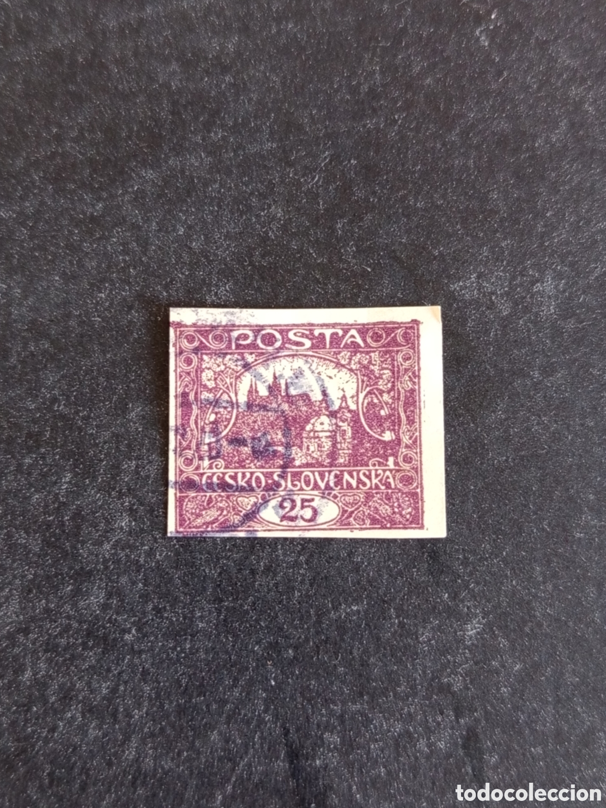 Sellos: Checoslovaquia, 1918. Castillo de Praga. Yv 11. Sin dentar. Pedido m&iacute;nimo 3 &euro;. Ver fotos .