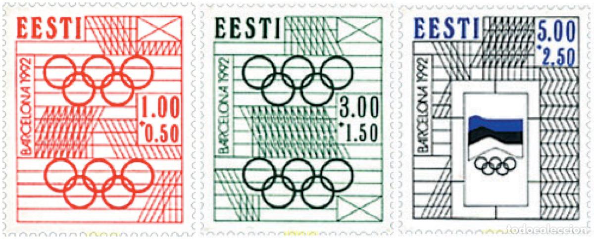 Sellos: 85498 MNH ESTONIA 1992 25 JUEGOS OLIMPICOS VERANO BARCELONA 1992