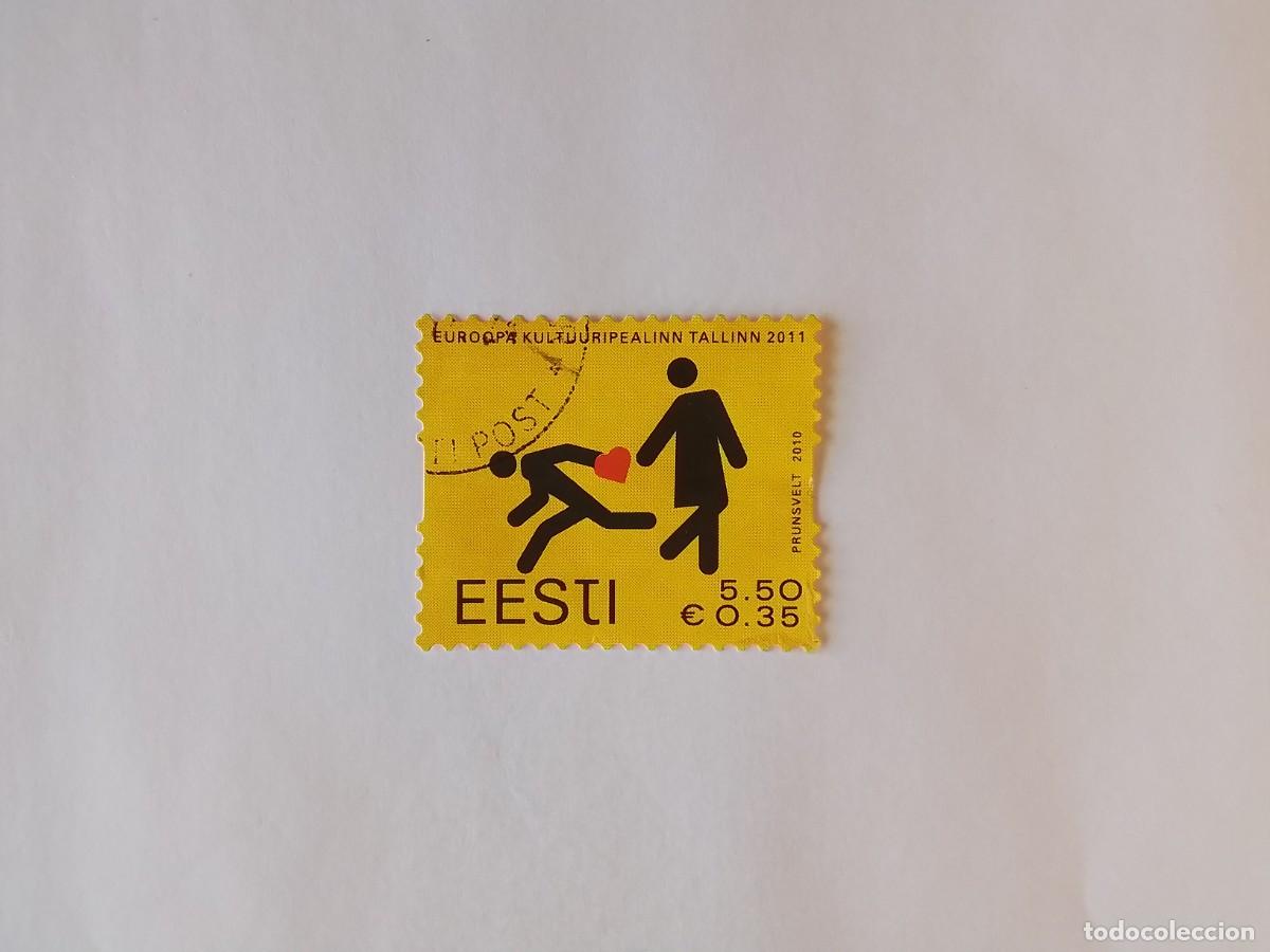 Sellos: A&Ntilde;O 2010 ESTONIA SELLO USADO