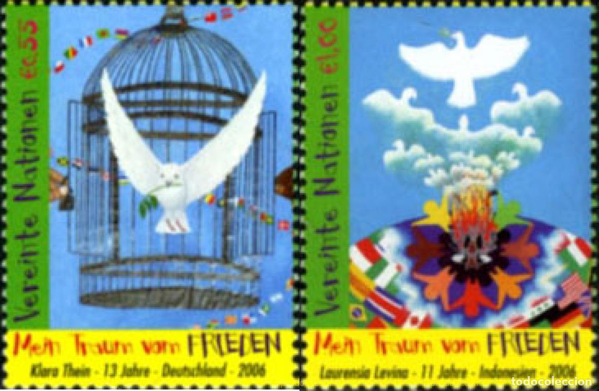 Sellos: 191324 MNH NACIONES UNIDAS. Viena 2006 DIA INTERNACIONAL DE LA PAZ. SUE&Ntilde;OS