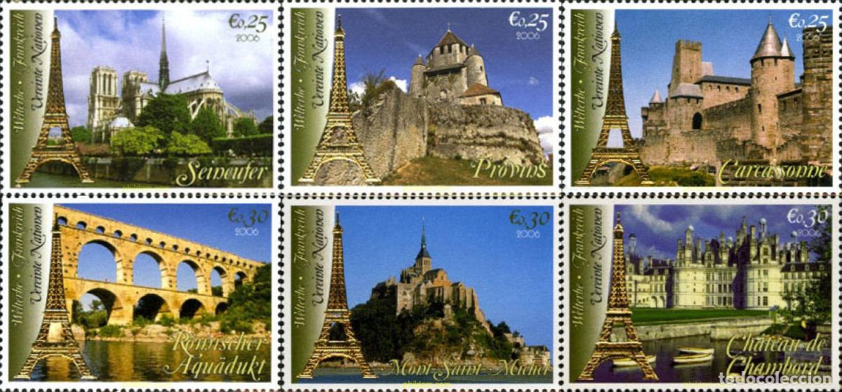Sellos: 192556 MNH NACIONES UNIDAS. Viena 2006 PATRIMONIO MUNDIAL. FRANCIA