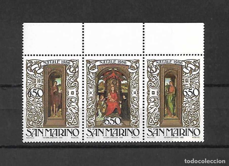 Sellos: 3 sellos de NAVIDAD de San Marino, sellos a&ntilde;o 1986 Yvert 8,50 &euro;