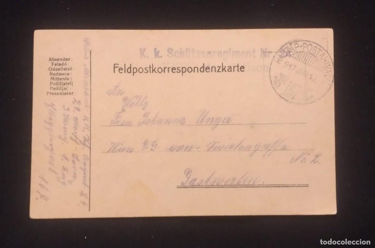 Sellos: TS) 1917 AUSTRIA, POSTCARD, SENT FROM AN AUSTRO-HUNGARIAN COMBAT FRONT, THUS ARRIVING IN THE IMPERIA