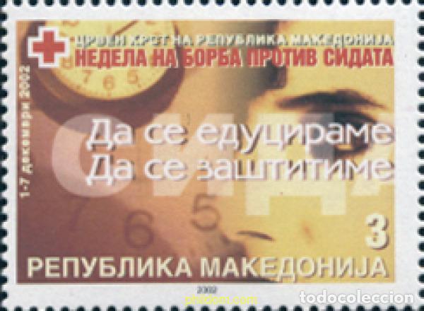 Sellos: 137042 MNH MACEDONIA 2002 SEMANA DE LA LUCHA CONTRA EL SIDA