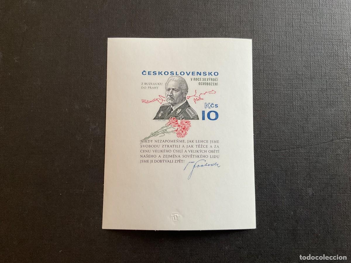 Sellos: CHECOSLOVAQUIA N&ordm; YVERT HB 37 SIN DENTAR*** A&Ntilde;O 1975. 80 ANIVERSARIO DEL PRESIDENTE L. SVOBODA