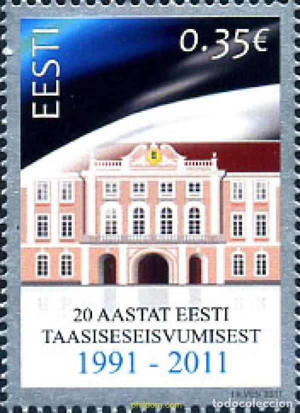 Sellos: 268699 MNH ESTONIA 2011 20&ordm; ANIVERSARIO DE LA RESTAURACI&Oacute;N DE LA INDEPENDENCIA