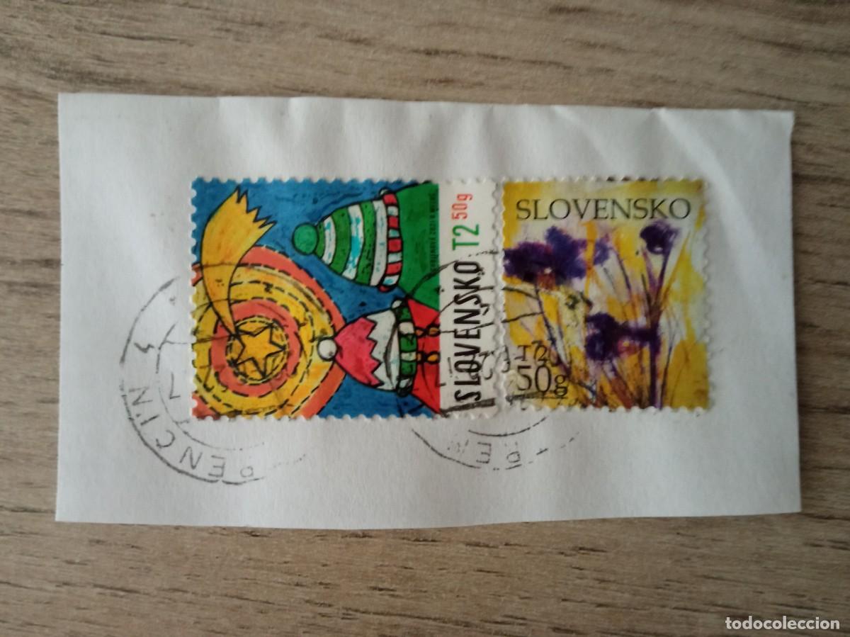 Sellos: 2 SELLOS DE SLOVENIA, PEGADOS Y MATASELLADOS