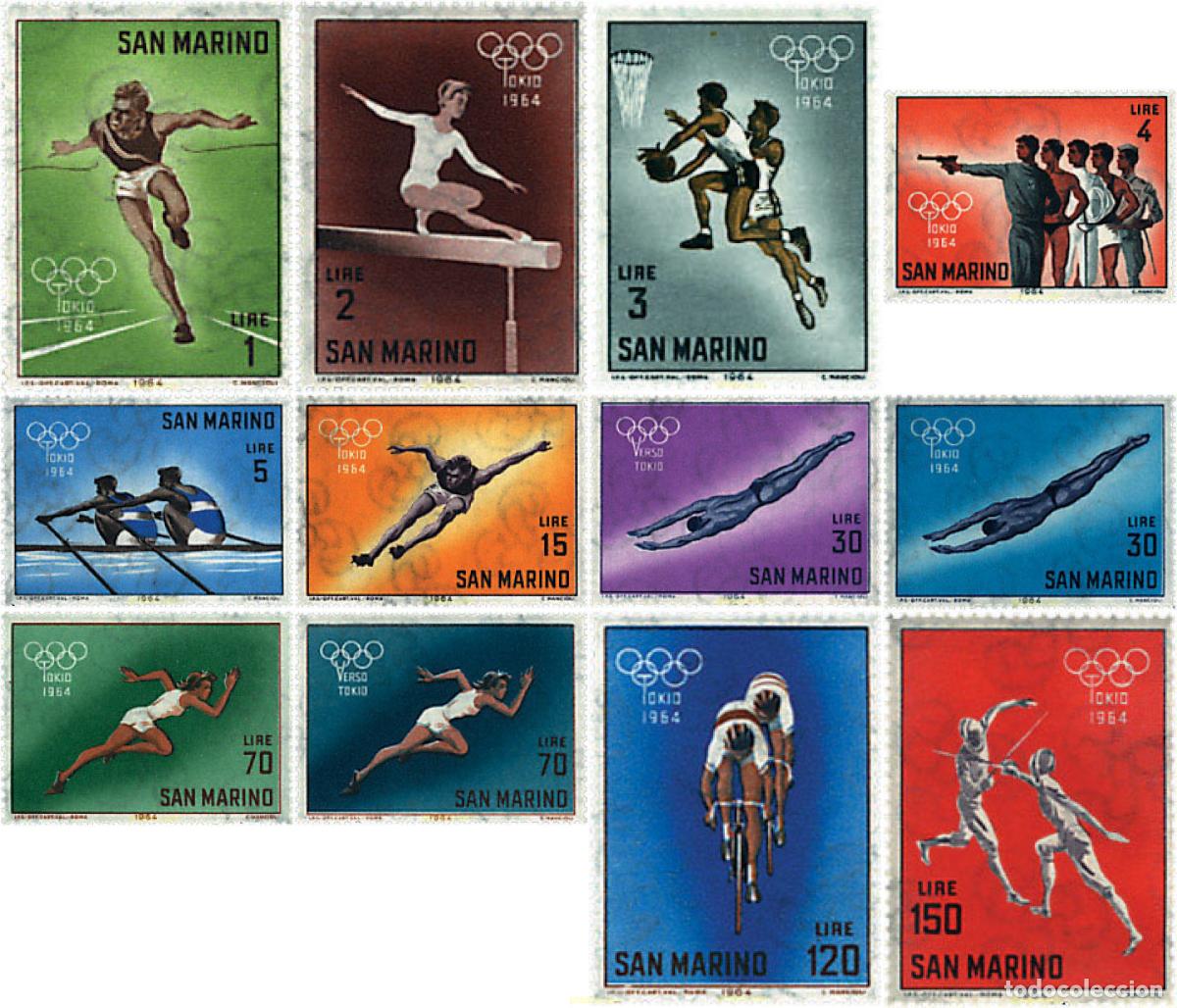 Sellos: 70049 MNH SAN MARINO 1964 18 JUEGOS OLIMPICOS VERANO TOKIO 1964