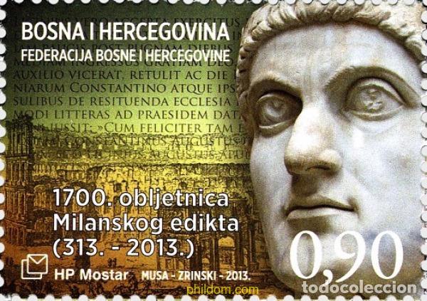 Sellos: 736244 MNH BOSNIA-HERZEGOVINA. Adm Croata 2013 1700 ANIVERSARIO DEL EDICTO DE MILAN
